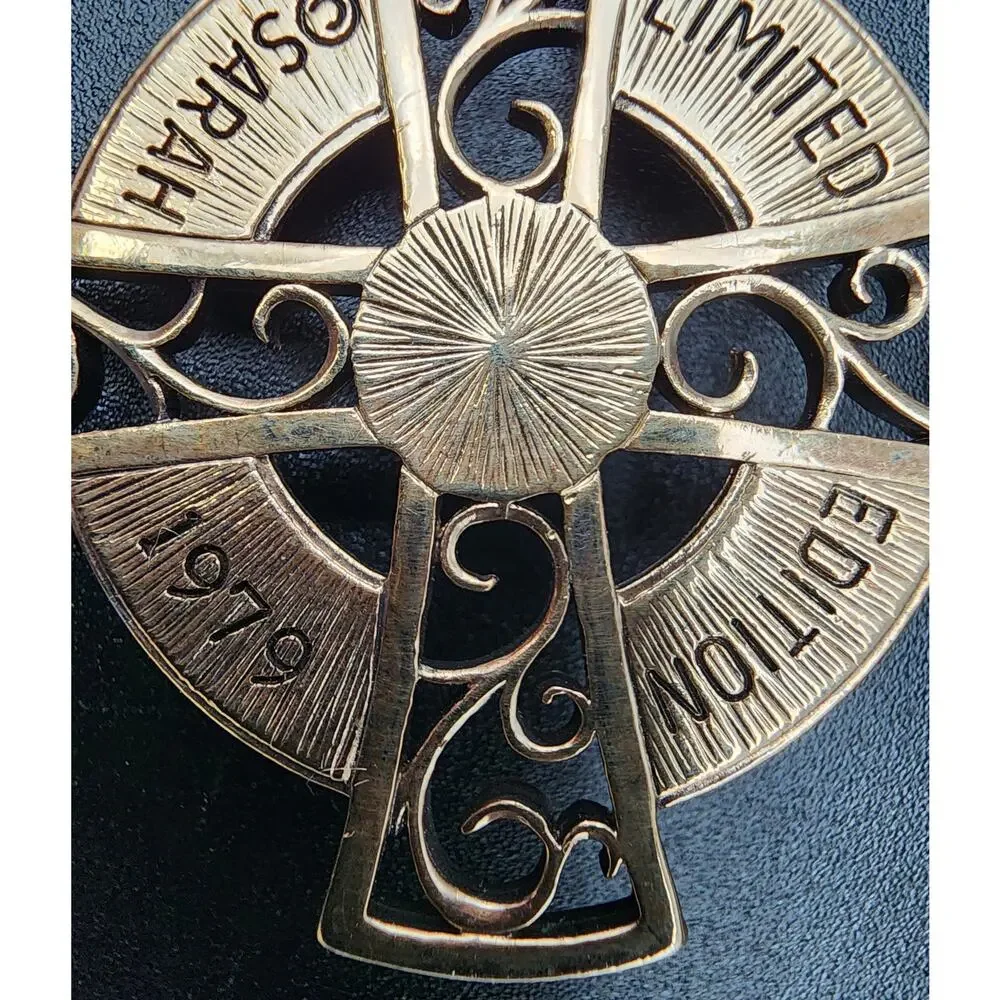 1979 Sarah Coventry Celtic Cross Necklace w/ Amber Gemstone – Limited Edition - Picture 16 of 16